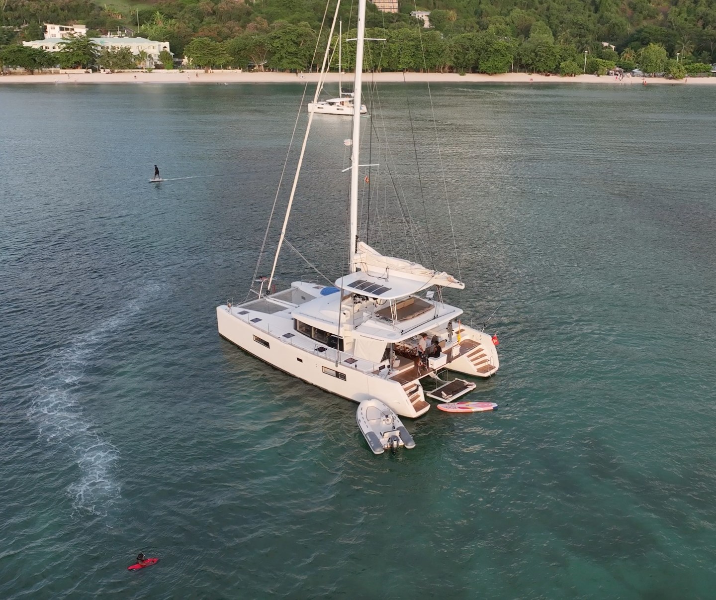'Amea' Lagoon 52F- at anchor