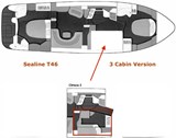 For sale: Sealine T46 - 3 Cabin layout