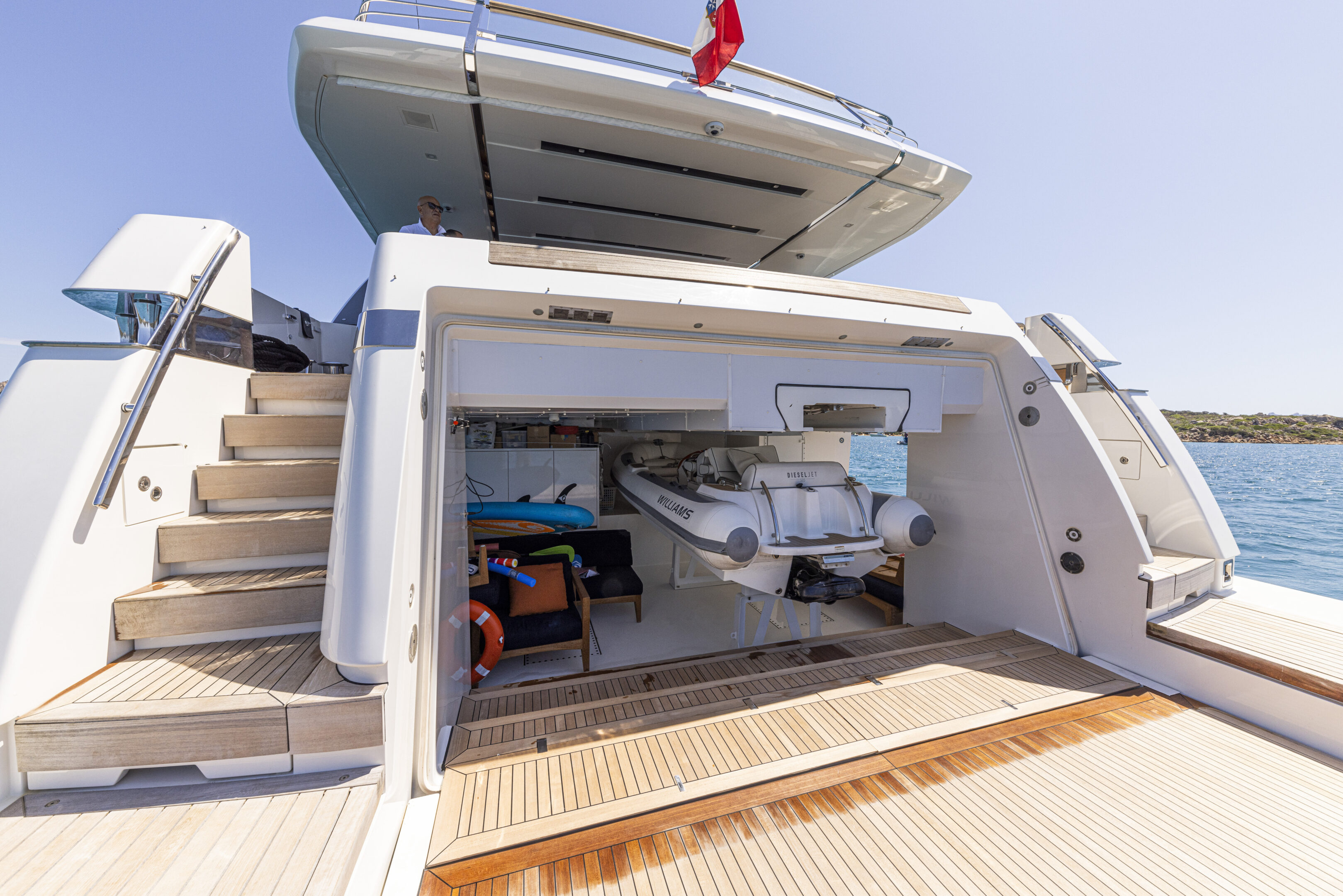 SL120a Blue Angel exterior Tender garage