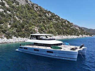 Lagoon 630 Motor Yacht at anchor