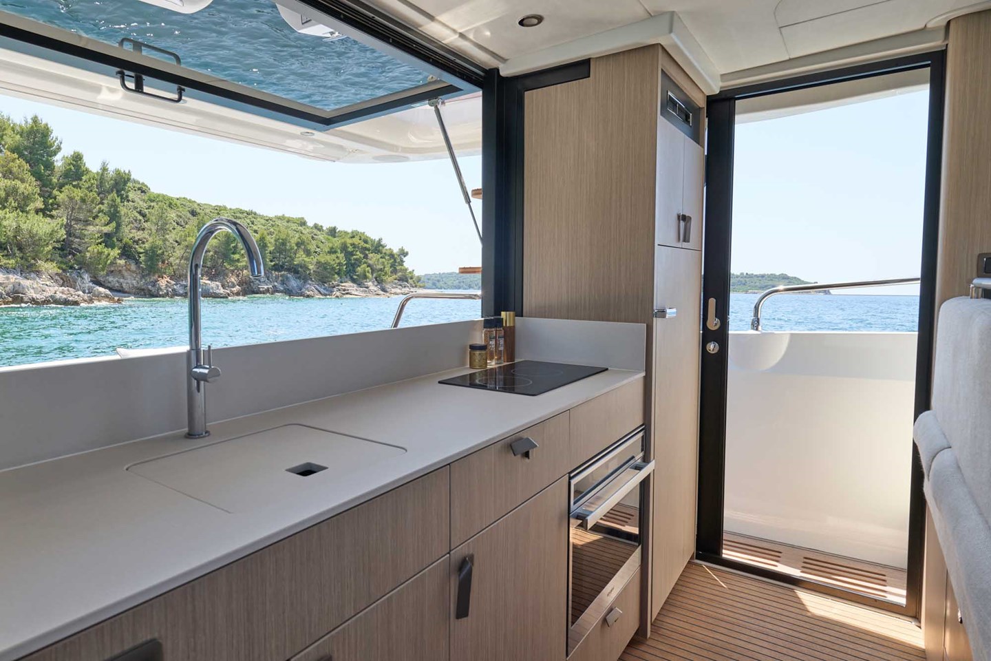 Galley looking aft with side deck access