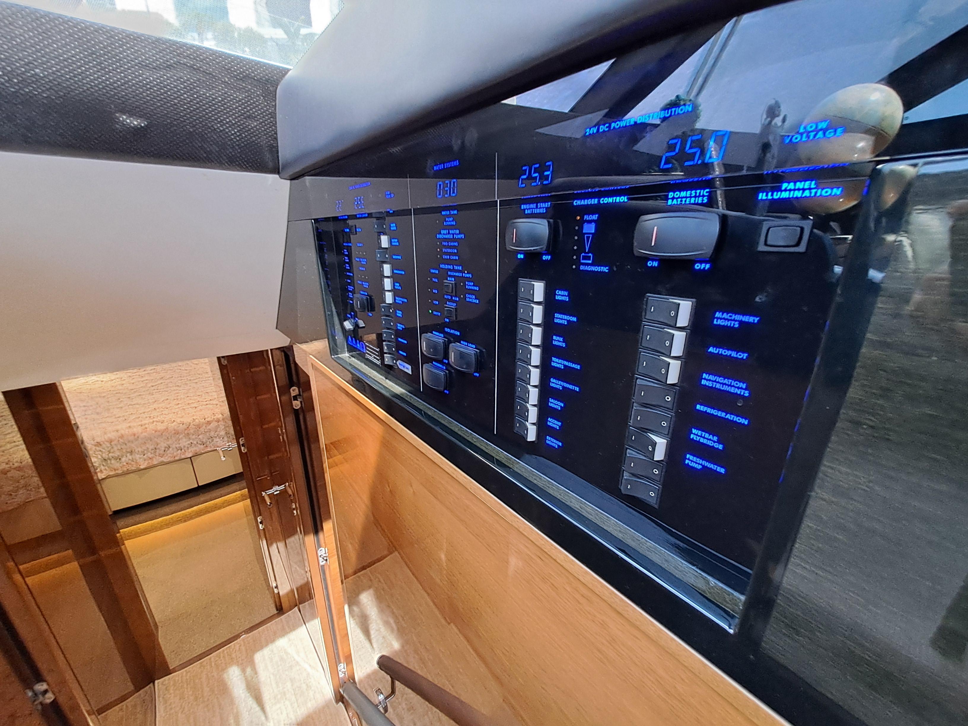 Princess 68 for sale - distribution panel