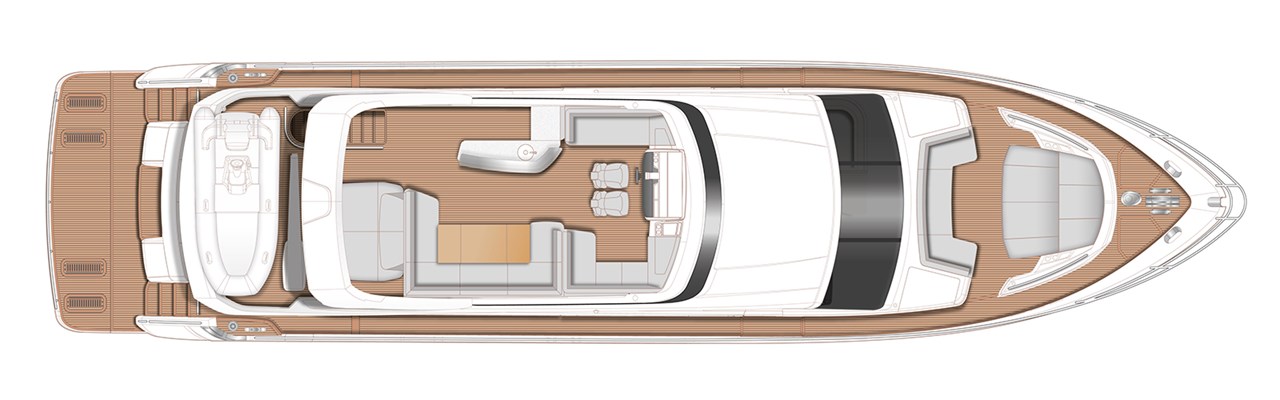 Princess Y75 - Flybridge Layout