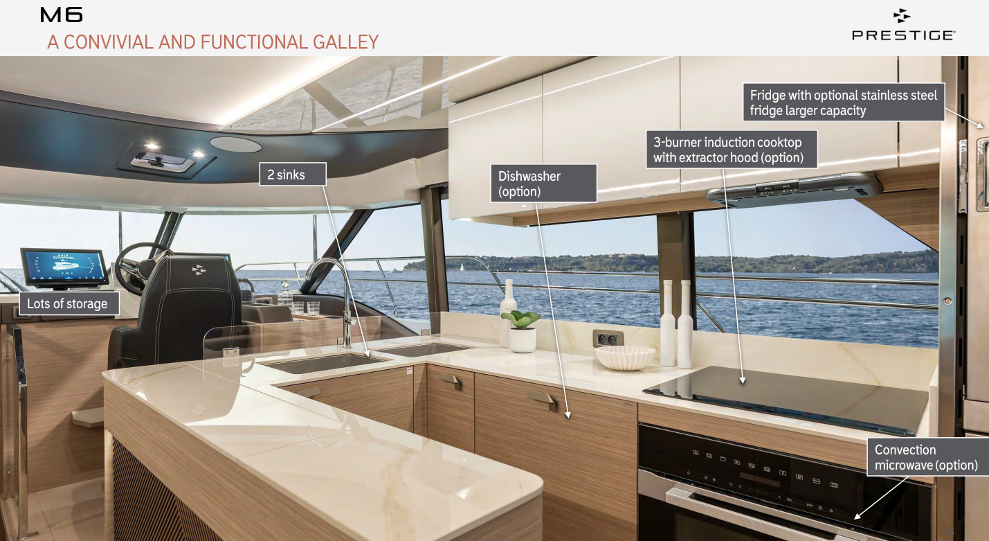 Prestige M6 galley