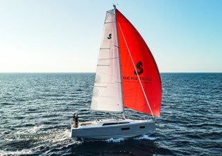 ew Beneteau Oceanis 34.1 Ancasta sailing with spinnaker